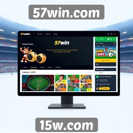 Análise da interface do usuário no 57win.com